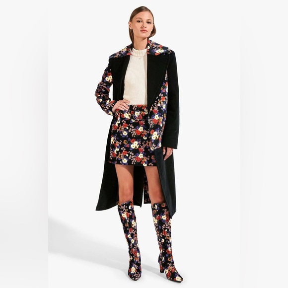 STAUD Jackets & Blazers - STAUD Candice Coat Black Floral